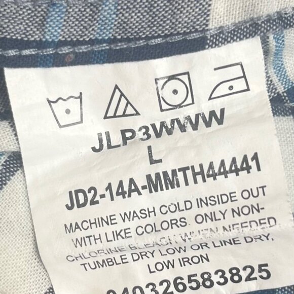 Wrangler Jeans Mens Button Front Flannel Shirt Blue Size Large - Picture 7 of 8